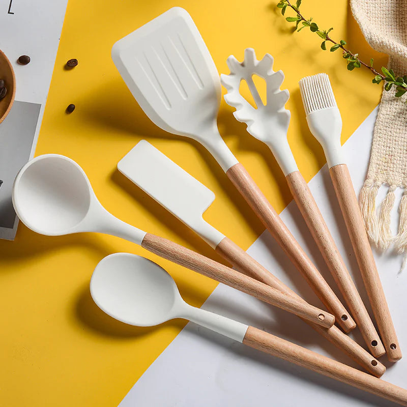 White Silicone Kitchenware Set