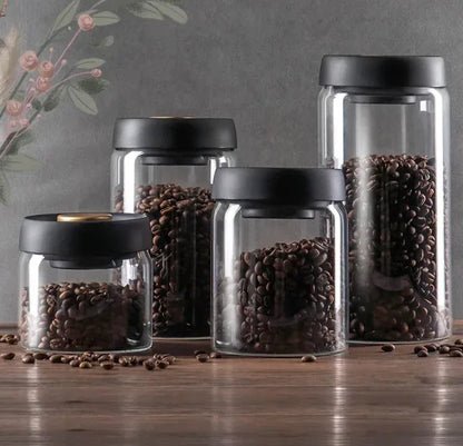 Vacuum Sealed Glass Storage Jar Set