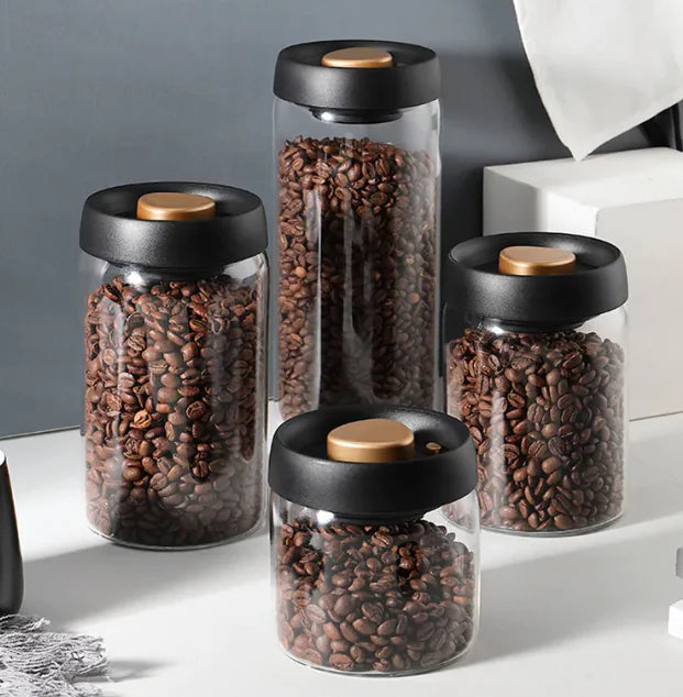 Vacuum Sealed Glass Storage Jar Set