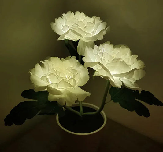 Peony Plant Desk Lamp