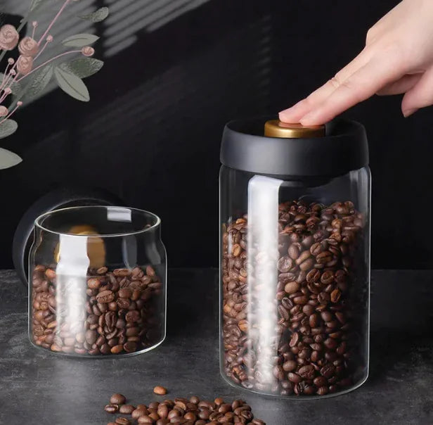 Vacuum Sealed Glass Storage Jar Set