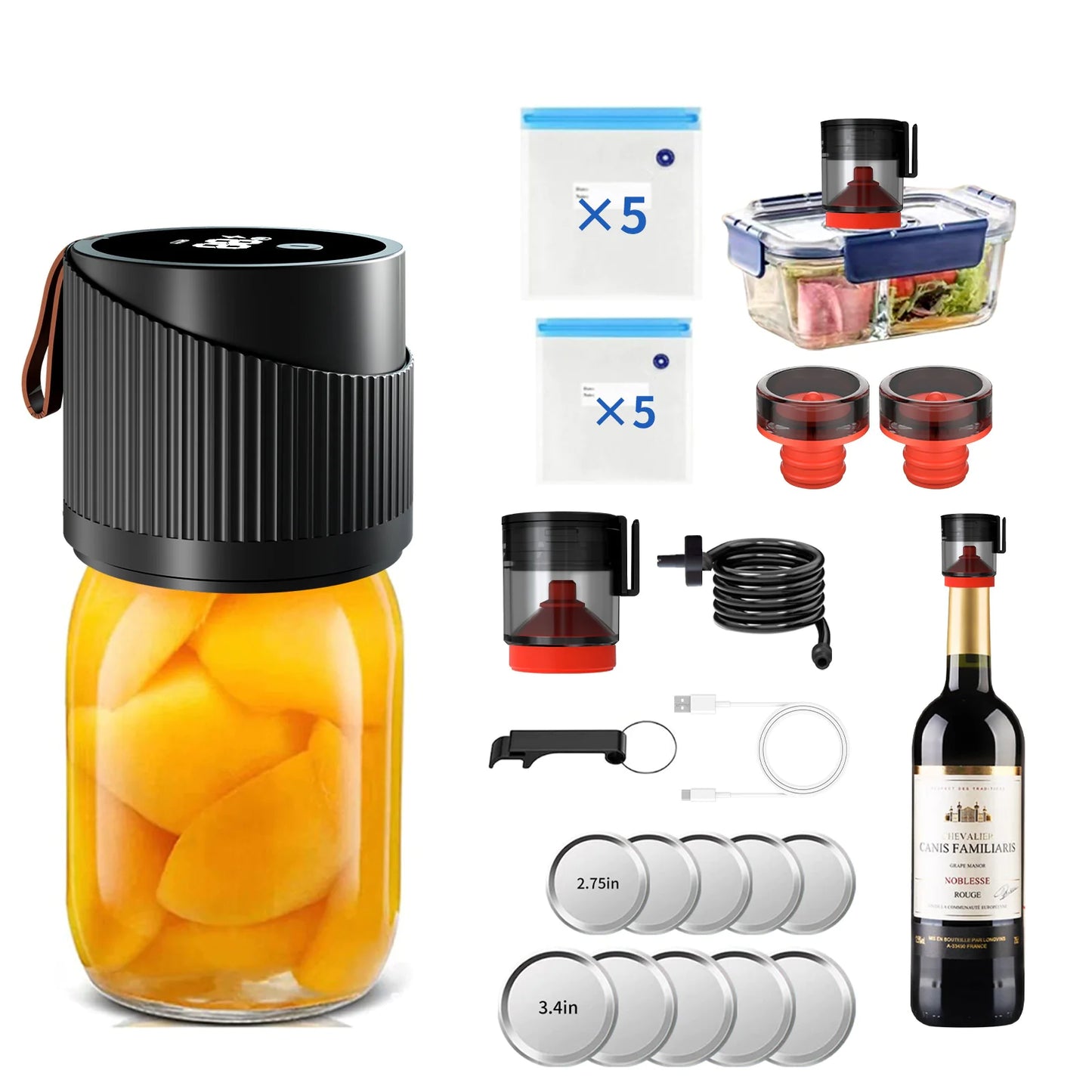 Electric Mason Jar Vacuum Sealer