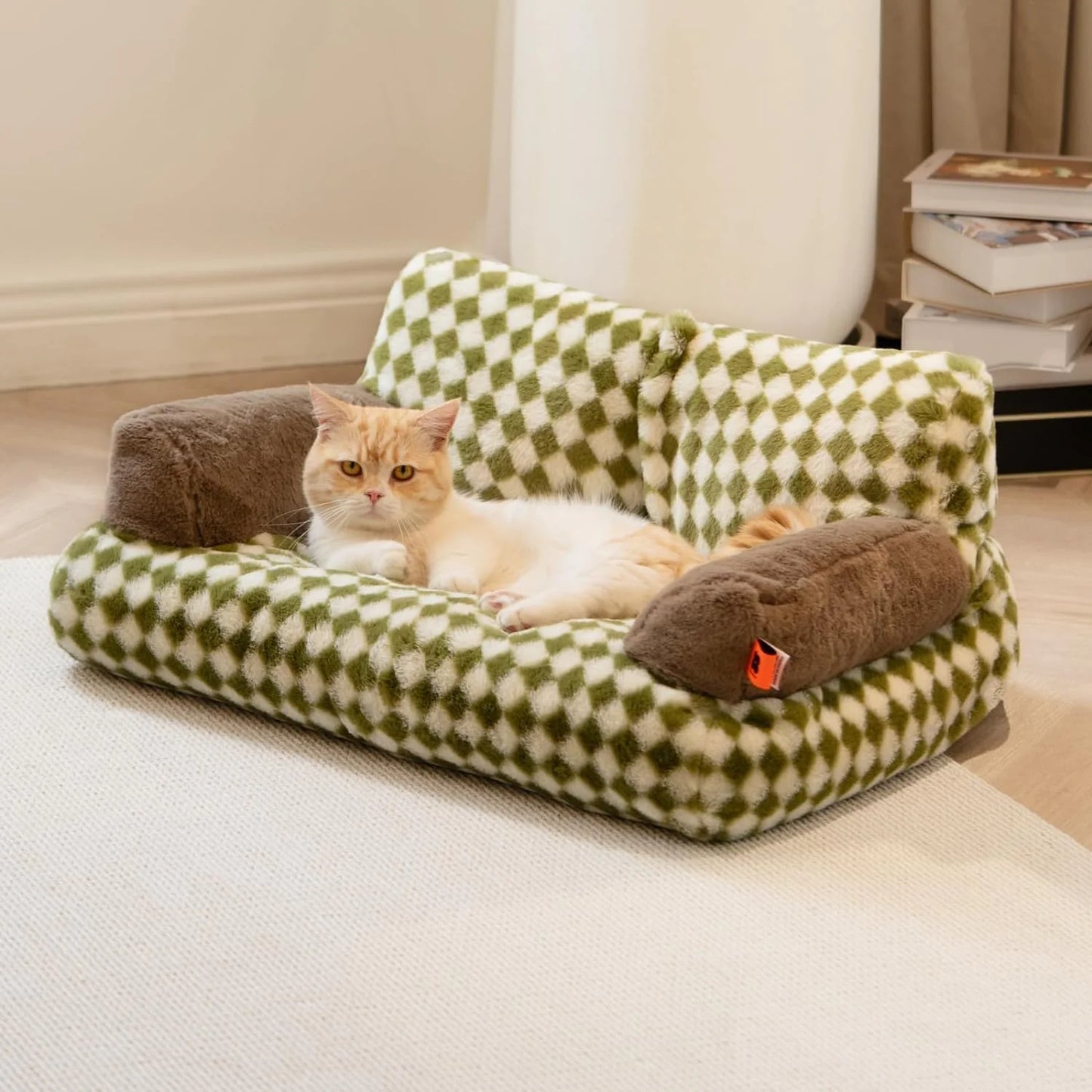 Fluffy Cat Couch Washable Pet Couch Bed For Cats And Small Dogs Up To Non-Slip Dog Beds