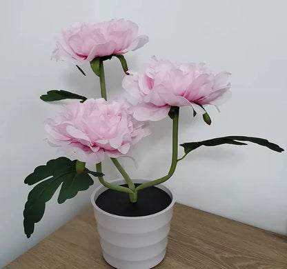 Peony Plant Desk Lamp