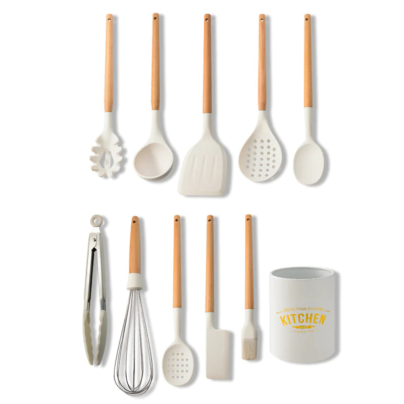 White Silicone Kitchenware Set