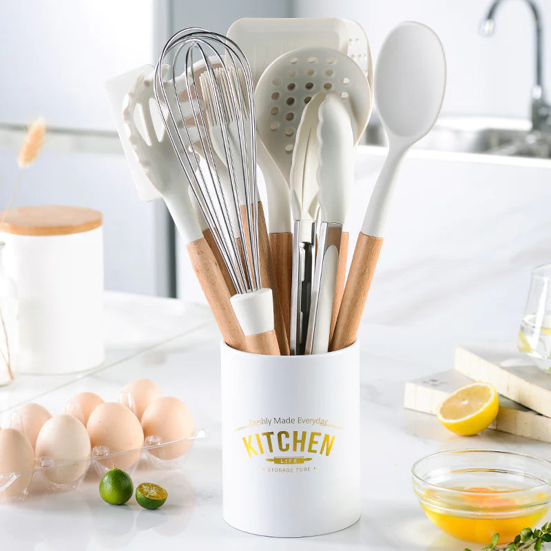 White Silicone Kitchenware Set